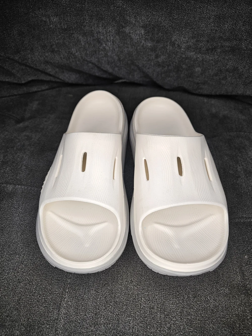 HOKA Men's White Slide Sandals - Lightweight Comfort